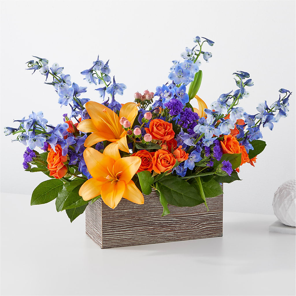 Radiant Citrus Box Bouquet – Vincent Fleuriste, Sainte-julie PQ