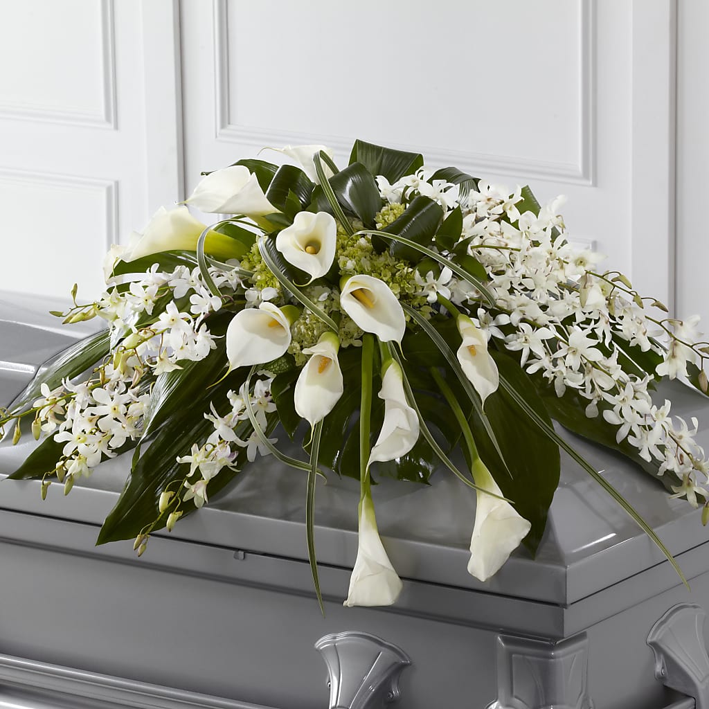 Angel Wings Casket Spray – Vincent Fleuriste, Sainte-julie PQ