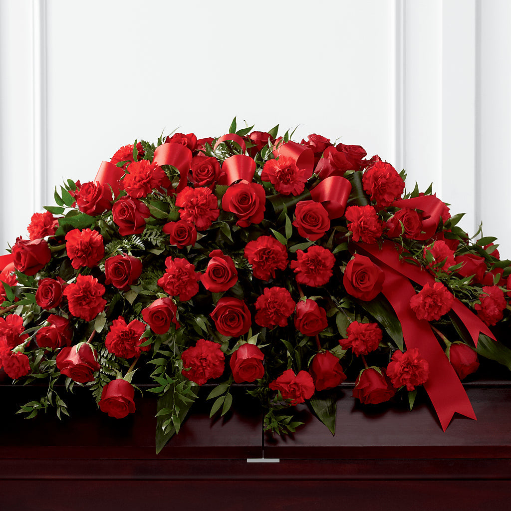 Tribute of Life Casket Spray – Vincent Fleuriste, Sainte-julie PQ