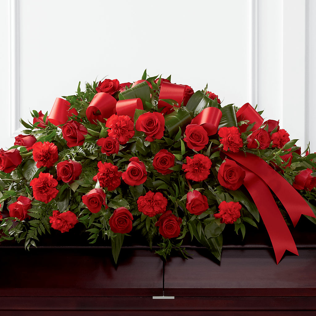 Tribute of Life Casket Spray – Vincent Fleuriste, Sainte-julie PQ