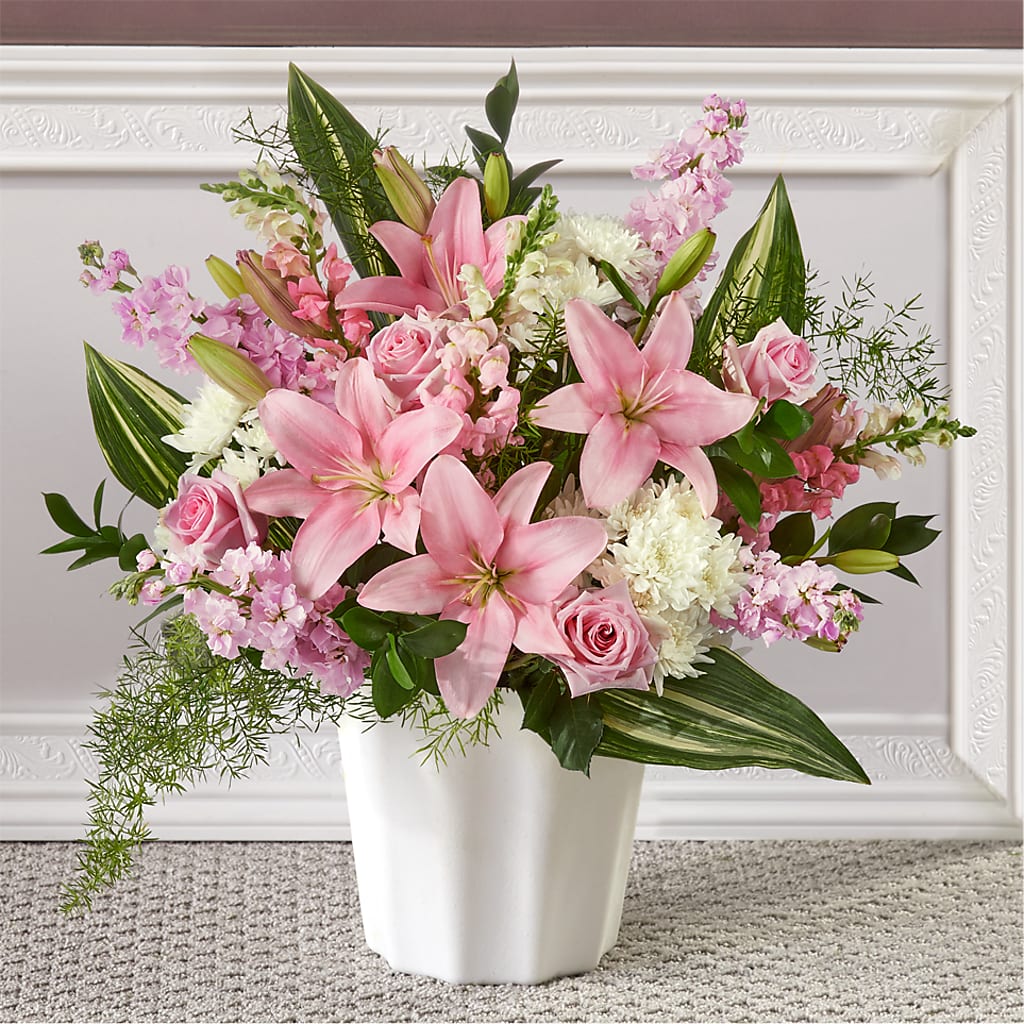 Simply Serene Floor Basket – Vincent Fleuriste, Sainte-julie PQ