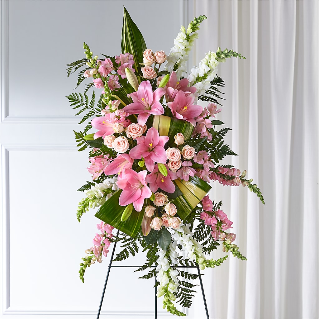 Elegant Embrace Standing Spray – Vincent Fleuriste, Sainte-julie PQ