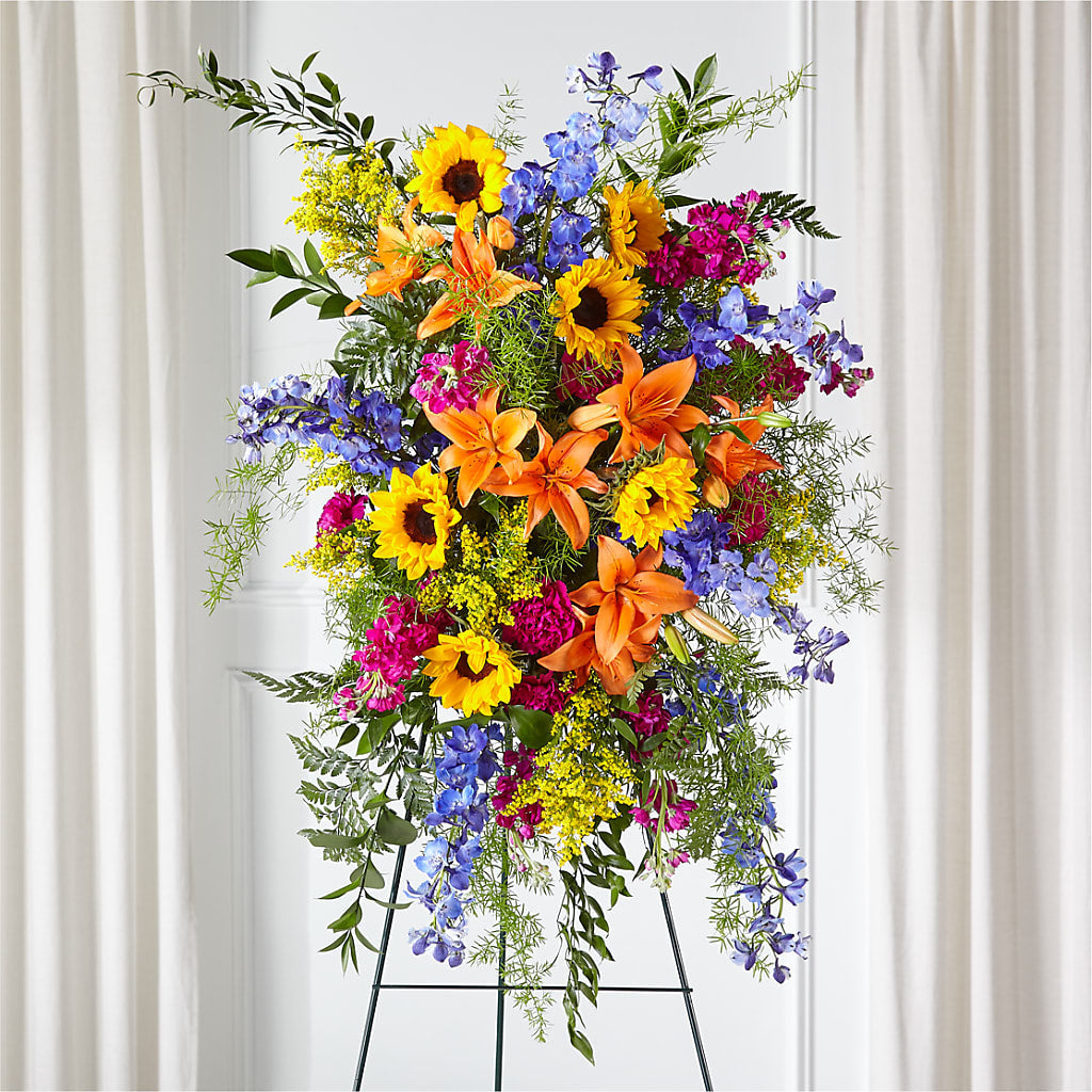 Sunlit Memories Standing Spray (Standard) – Vincent Fleuriste, Sainte-julie PQ