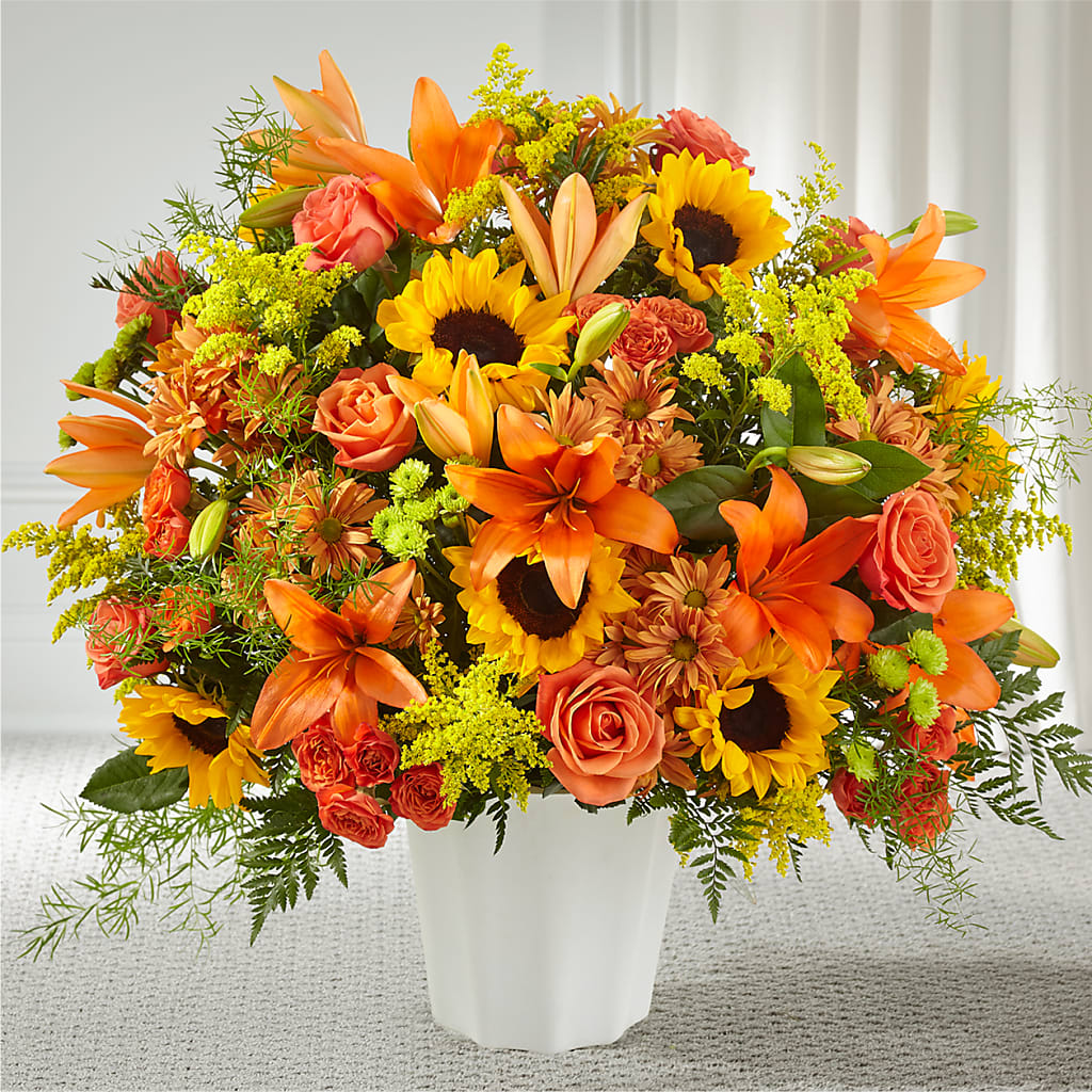 Harvest Thoughts Floor Basket – Vincent Fleuriste, Sainte-julie PQ