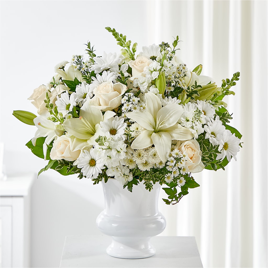 Uplifting Urn Arrangement – Vincent Fleuriste, Sainte-julie PQ