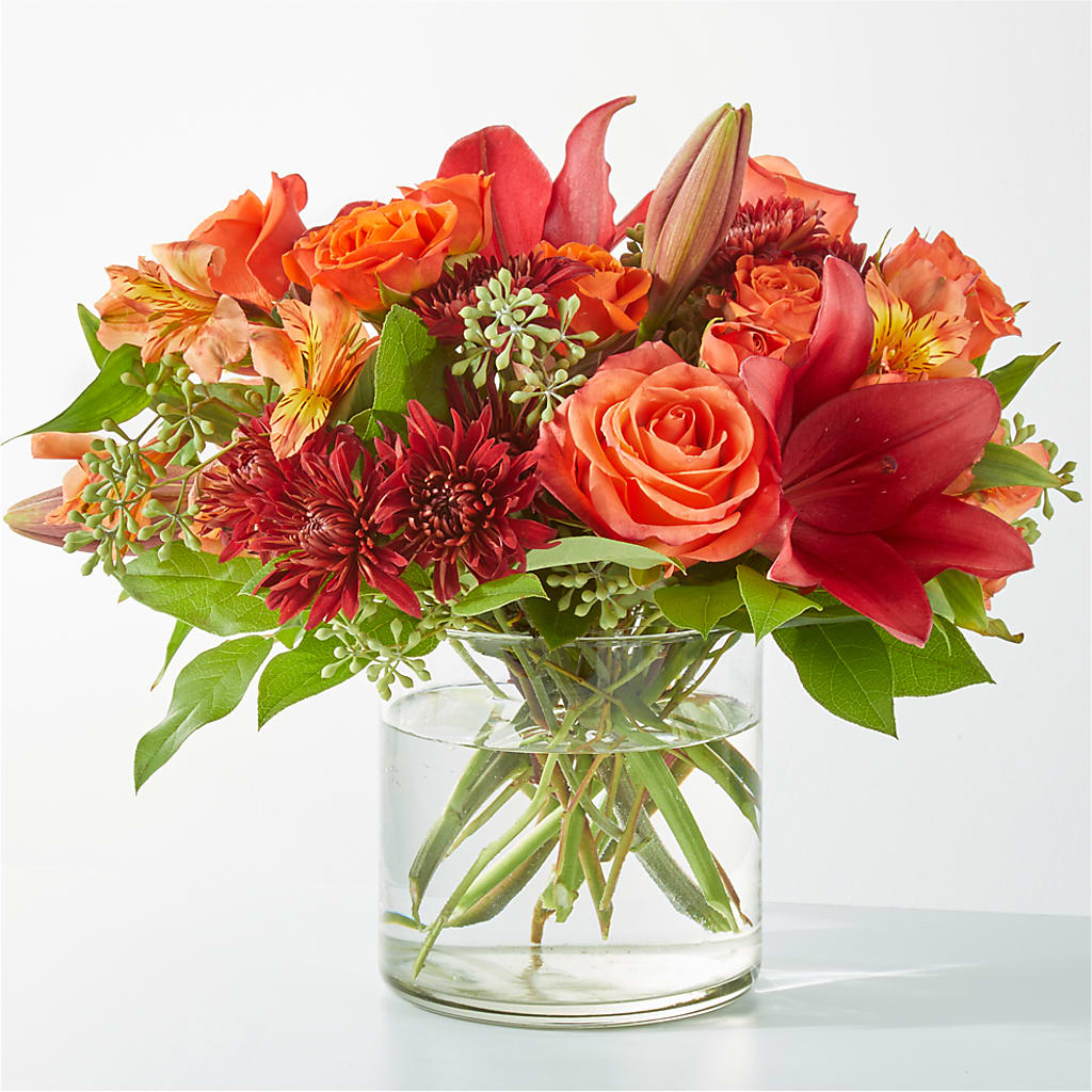 Crimson Leaves Bouquet – Vincent Fleuriste, Sainte-julie PQ
