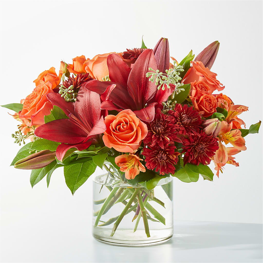 Crimson Leaves Bouquet – Vincent Fleuriste, Sainte-julie PQ