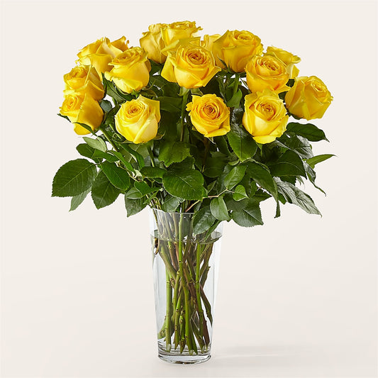 Long Stem Yellow Rose Bouquet –  Vincent Fleuriste, Sainte-julie PQ