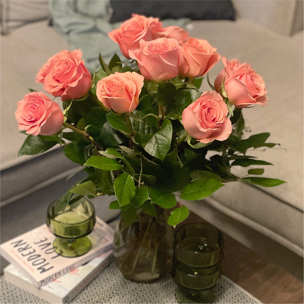 Long Stem Pink Rose Bouquet –  Vincent Fleuriste, Sainte-julie PQ