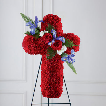 Faithful Hero Floral Cross –  Vincent Fleuriste, Sainte-julie PQ