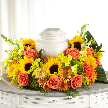 Faithful Sunflower Cremation Adornment –  Vincent Fleuriste, Sainte-julie PQ