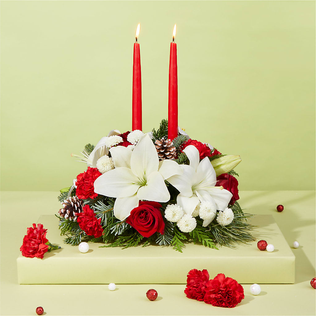 Seasonal Festivities Centerpiece –  Vincent Fleuriste, Sainte-julie PQ